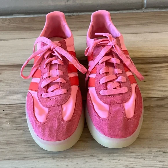 Adidas Barrera Suede top pink and beige sneakers street wear retro style - Picture 4 of 6